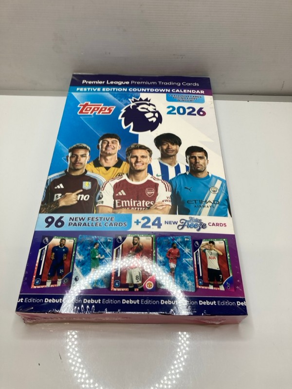 Lot 222  
            Nottingham SR9 - Delivery Only 

                
TOPPS PREMIER LEAGUE 2026 COUNTDOWN CALENDAR