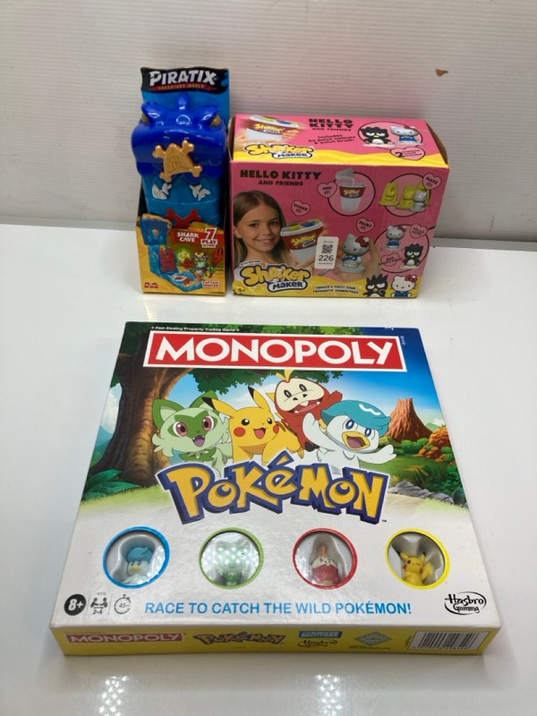 Lot 226  
            Nottingham SR9 - Delivery Only 

                
3 X ITEMS INC POKEMON MONOPOLY