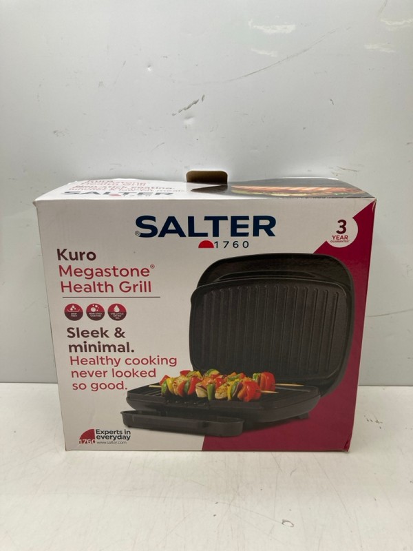 Lot 269  
            Nottingham SR9 - Delivery Only 

                
SALTER KURO MEGA STONE HEALTH GRILL