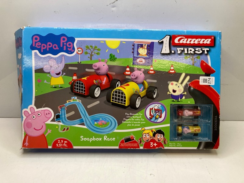 Lot 274  
            Nottingham SR9 - Delivery Only 

                
CARRERA FIRST PEPPA PIG SOAPBOX RACE