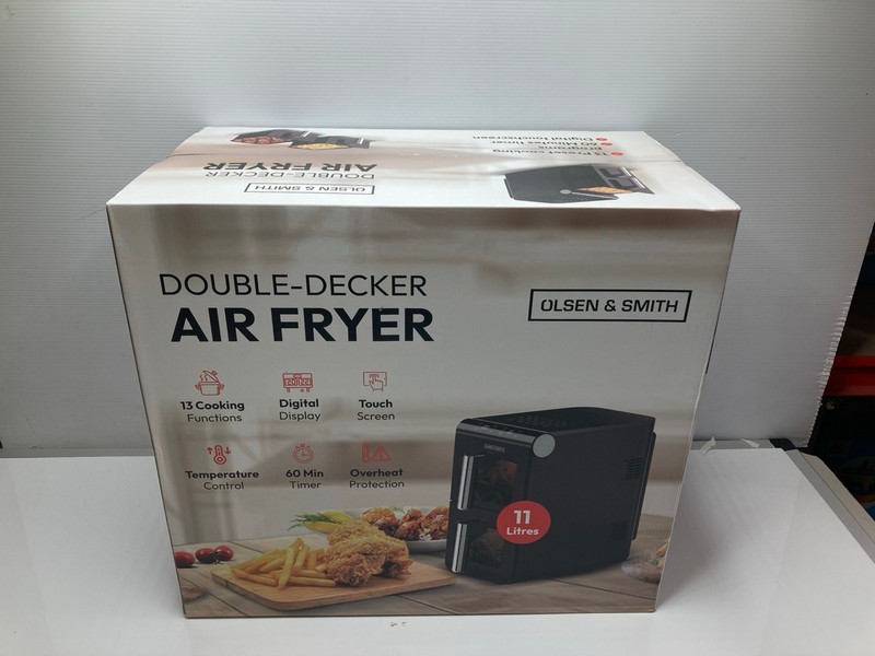 Lot 2  
            Nottingham SR9 - Delivery Only 

                
OLSEN & SMITH 5.5L DOUBLE DECKER AIR FRYER