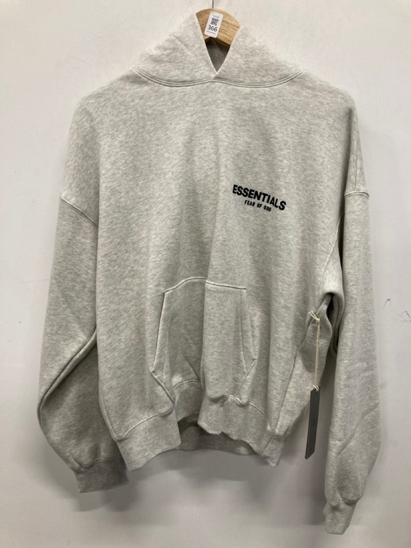 Lot 366  
            Nottingham SR9 - Delivery Only 

                
ESSENTIALS GREY LOGO HOODIE UK SIZE XS