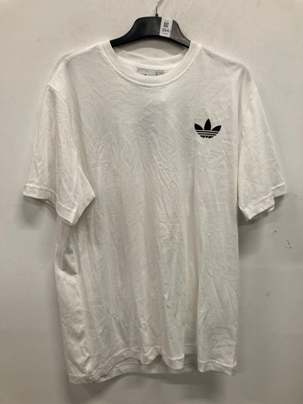 Lot 384  
            Nottingham SR9 - Delivery Only 

                
ADIDAS WHITE GRAPHIC T-SHIRT UK SIZE M
