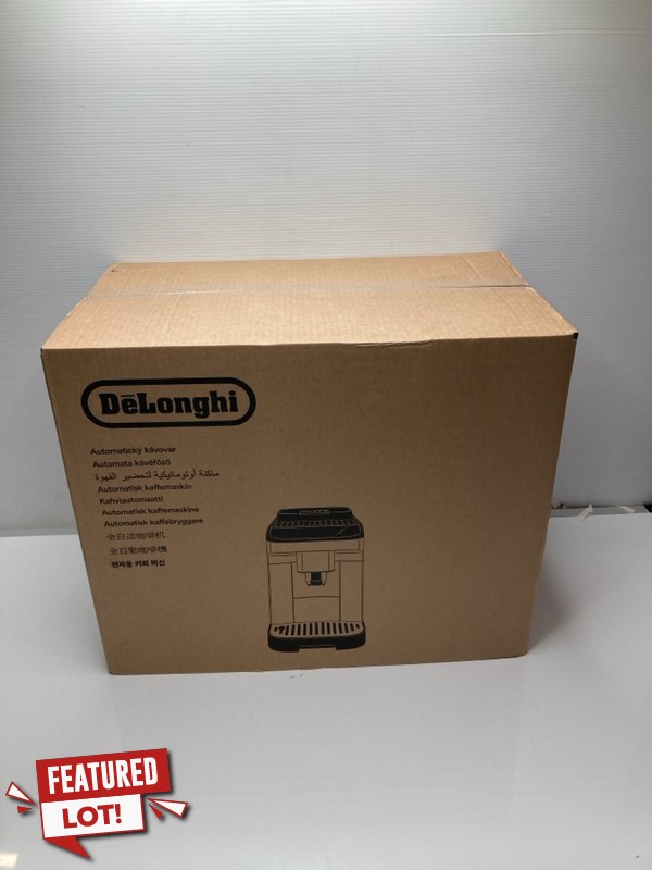 Lot 3  
            Nottingham SR9 - Delivery Only 

                
DELONGHI FULLY AUTOMATIC BEAN TO CUP COFFEE MACHINE MODEL: ECAM290.83 TB - SEALED