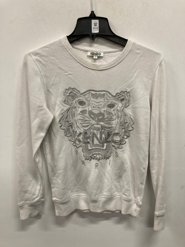 Lot 402  
            Nottingham SR9 - Delivery Only 

                
KENZO WHITE LOGO CREWNECK UK SIZE S