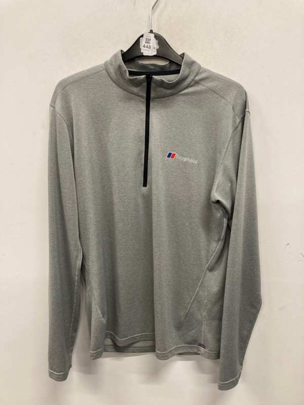 Lot 448  
            Nottingham SR9 - Delivery Only 

                
BERGHAUS GREY 1/2 ZIP JACKET UK SIZE S