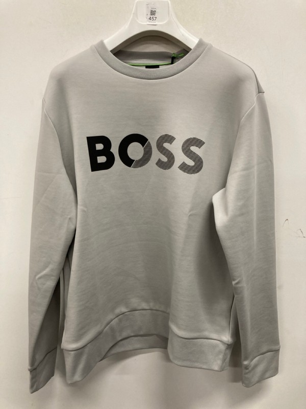 Lot 457  
            Nottingham SR9 - Delivery Only 

                
HUGO BOSS GREY LOGO CREWNECK UK SIZE M