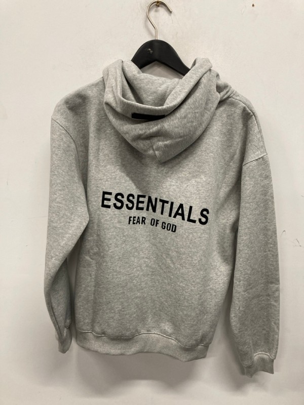 Lot 461  
            Nottingham SR9 - Delivery Only 

                
ESSENTIALS GREY LOGO PULLOVER HOODIE UK SIZE S - Image 3