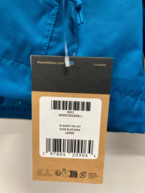 Lot 462  
            Nottingham SR9 - Delivery Only 

                
THE NORTH FACE BLUE WATERPROOF JACKET UK SIZE L - Image 2