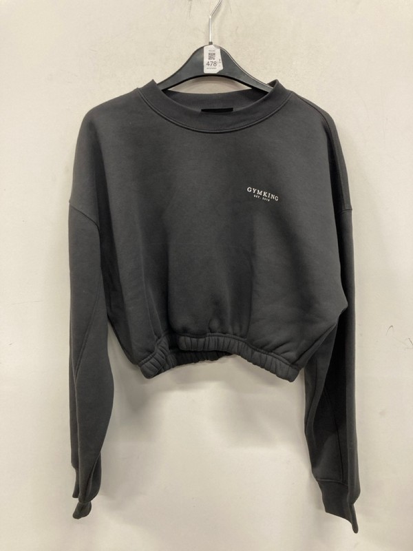 Lot 478  
            Nottingham SR9 - Delivery Only 

                
WOMENS GYM KING BLACK CROPPED LOGO PULLOVER CREWNECK UK SIZE 8