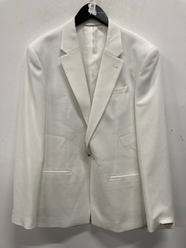 Lot 491  
            Nottingham SR9 - Delivery Only 

                
RIVER ISLAND WHITE BLAZER JACKET UK SIZE 42R