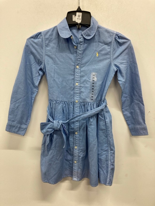 Lot 494  
            Nottingham SR9 - Delivery Only 

                
KIDS RALPH LAUREN SKY BLUE OXFORD DRESS UK SIZE 6X