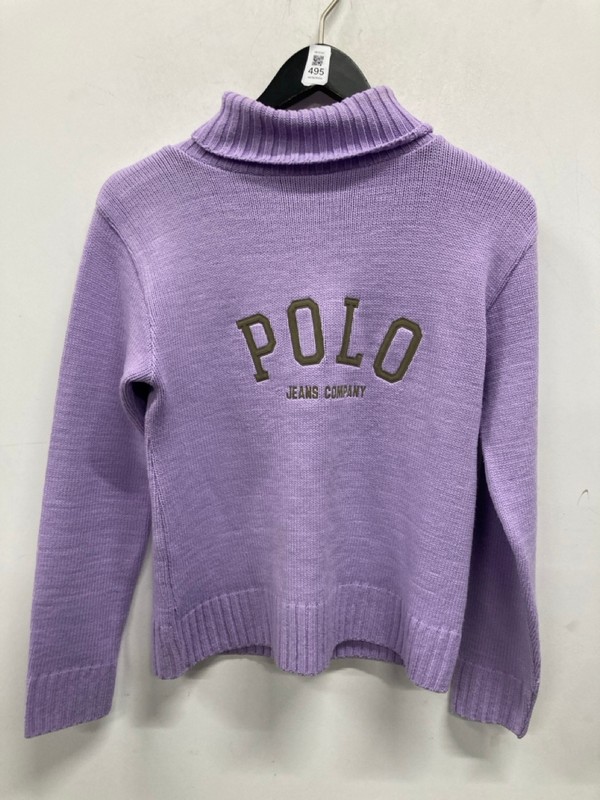 Lot 495  
            Nottingham SR9 - Delivery Only 

                
POLO JEANS COMPANY PURPLE KNIT ROLL NECK SWEATER UK SIZE UNKNOWN