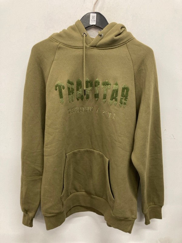 Lot 528  
            Nottingham SR9 - Delivery Only 

                
TRAPSTAR GREEN LOGO PULLOVER HOODIE UK SIZE UNKNOWN
