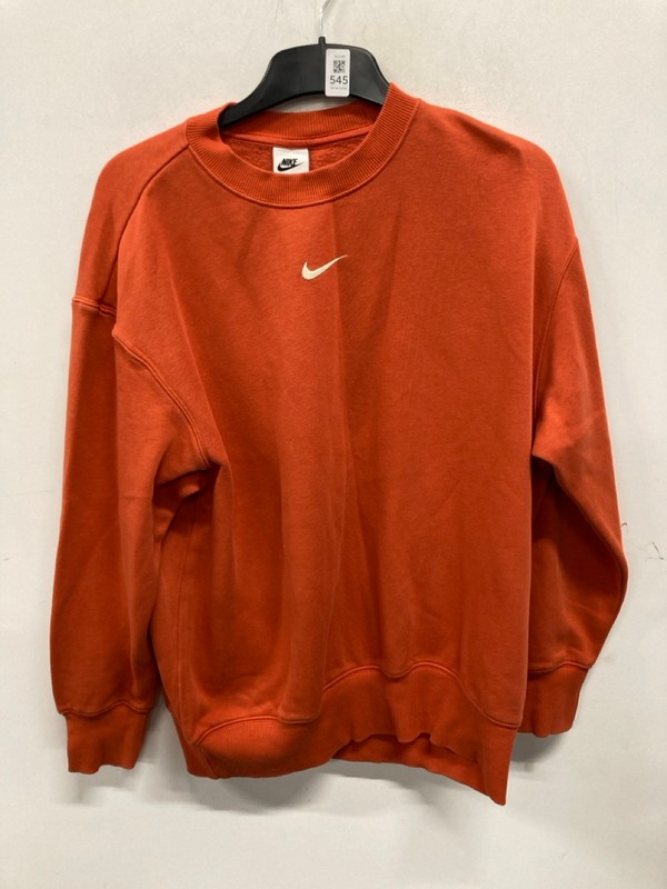 Lot 545  
            Nottingham SR9 - Delivery Only 

                
NIKE ORANGE LOGO PULLOVER CREWNECK JUMPER UK SIZE XS