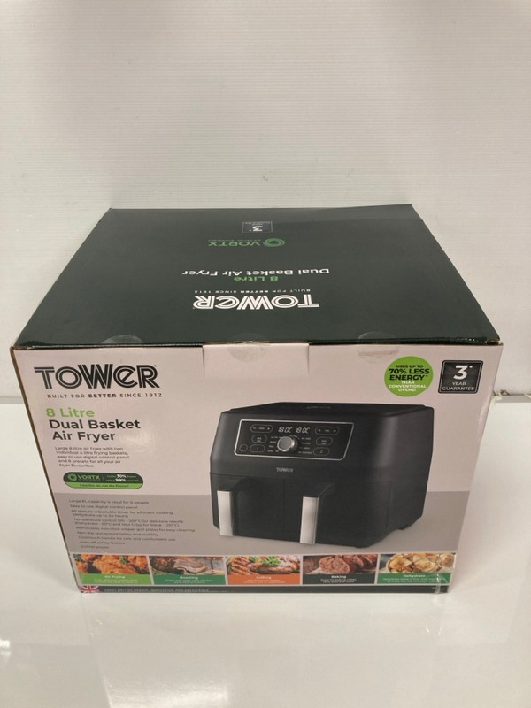 Lot 58  
            Nottingham SR9 - Delivery Only 

                
TOWER 8L DUAL BASKET AIR FRYER