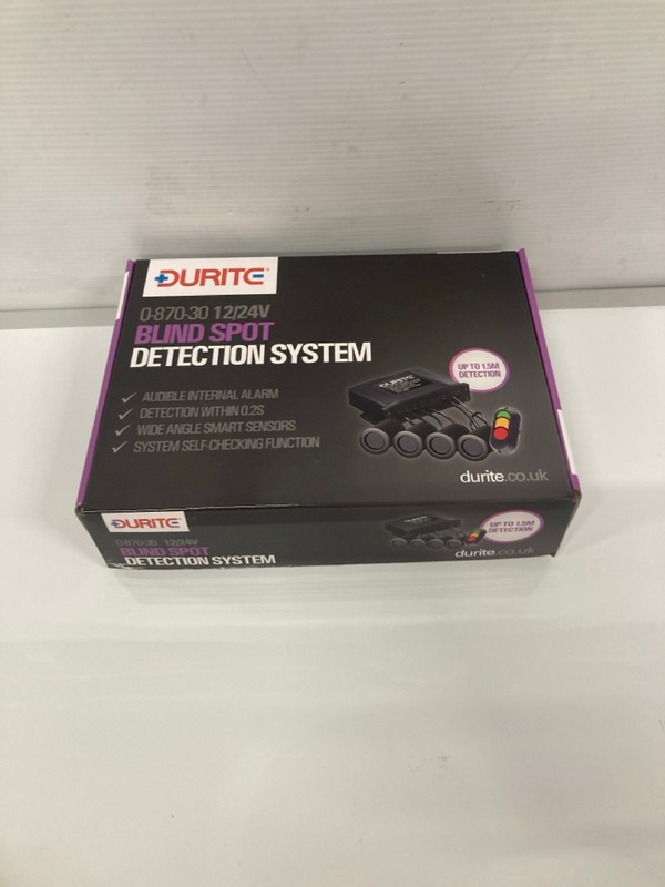 Lot 78  
            Nottingham SR9 - Delivery Only 

                
DURITE 0-870-30 BLIND SPOT DETECTION SYSTEM - 12/24V PN: 0-870-30 ORIGINAL RRP £2...
