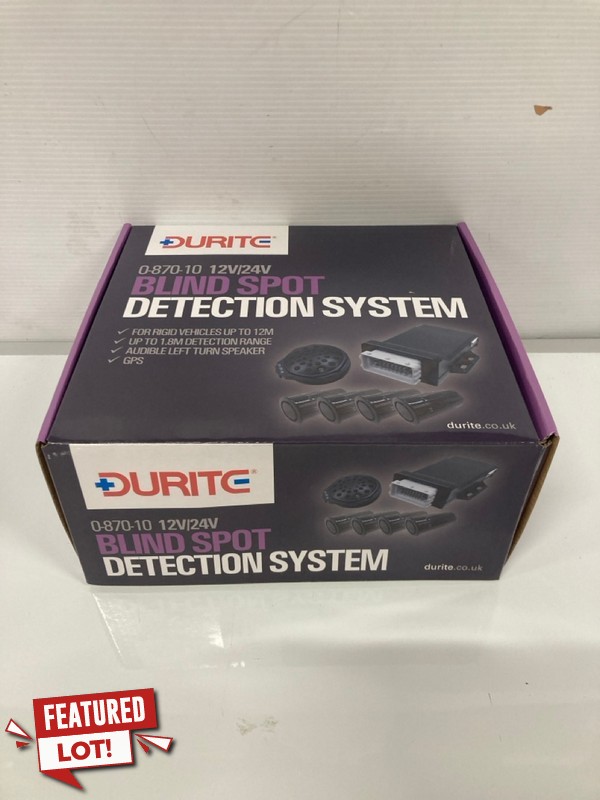 Lot 80  
            Nottingham SR9 - Delivery Only 

                
DURITE 0-870-10 BLIND SPOT DETECTION SYSTEM WITH LEFT TURN SPEAKER 12/24V PN: 0 8...