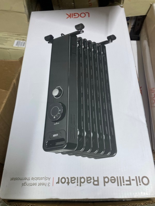 Lot 102  
            Nottingham SR1 - Delivery or Collection 

                
PALLET OF VARIOUS LOGIK HEATERS INC. LOGIK OIL-FILLED  RADIATOR MODEL: L15OFR20 - Image 4