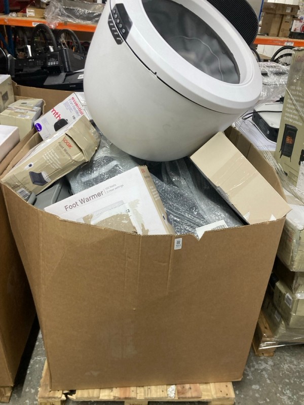 Lot 103  
            Nottingham SR1 - Delivery or Collection 

                
PALLET OF VARIOUS ITEMS INC. LOGIK FOOT WARMER MODEL: L10FW24
