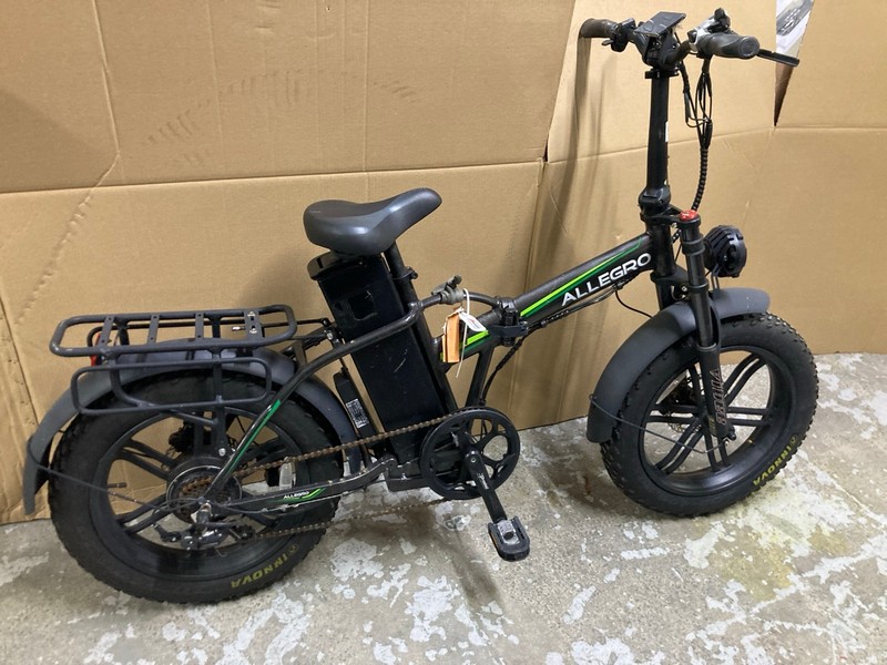 Lot 128  
            Nottingham SR1 - Collection Only 

                
ALLEGRO FOLDABLE ELECTRIC BIKE - MPSS3329316 (COLLECTION ONLY)