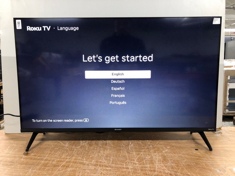 Lot 27  
            Nottingham SR1 - Collection Only 

                
SHARP 40" FULL HD LEG ROKU SMART TV (2024) - 40HD2225K - ORIGINAL RRP - £179.99 -...