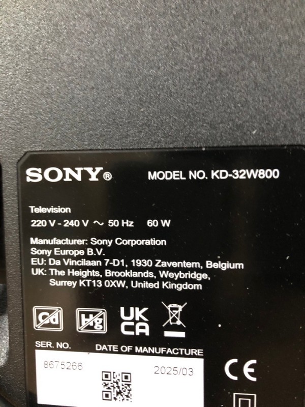 Lot 28  
            Nottingham SR1 - Collection Only 

                
SONY 32" BRAVIA HD HDR ANDROID TV (2021) - KD32W800 - ORIGINAL RRP - £298.99 - WI... - Image 3