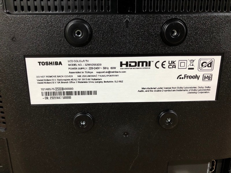 Lot 29  
            Nottingham SR1 - Collection Only 

                
TOSHIBA 32" HD READY SMART VIDAA TV MODEL: 32WV2553BD - ORIGINAL RRP.£119 - WITH ... - Image 3