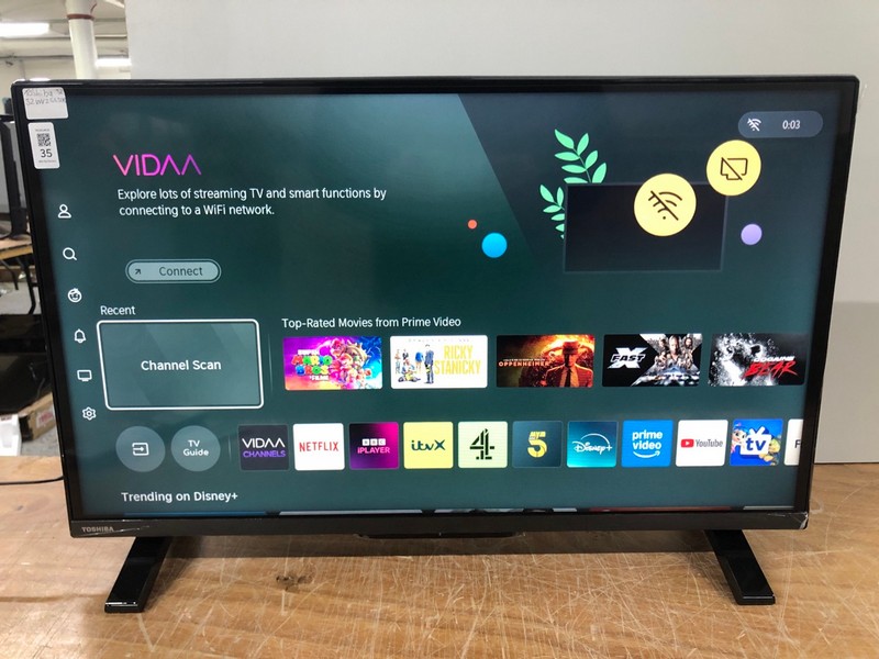 Lot 35  
            Nottingham SR1 - Collection Only 

                
TOSHIBA 32" HD READY SMART VIDAA TV MODEL: 32WV2553DB - ORIGINAL RRP.£119 - WITH ...