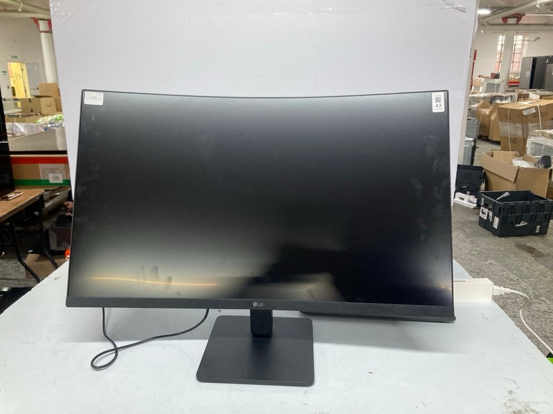Lot 43  
            Nottingham SR1 - Collection Only 

                
LG 32" CURVED MONITOR MODEL: 32MR50C-B - NO BOX / NO POWER SUPPLY (COLLECTION ONLY)