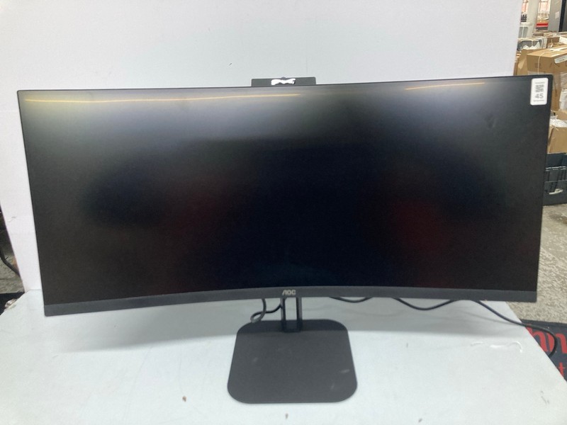 Lot 45  
            Nottingham SR1 - Delivery or Collection 

                
AOC 34" CURVED QHD MONITOR MODEL: CU34V5CW - ORIGINAL RRP.£269 - WITH POWER SUPPL...