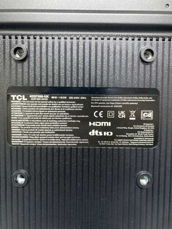 Lot 50  
            Nottingham SR1 - Collection Only 

                
TCL 40" FHD SMART TV MODEL: 40SF540K - ORIGINAL RRP.£157 - WITH POWER SUPPLY / WI... - Image 3