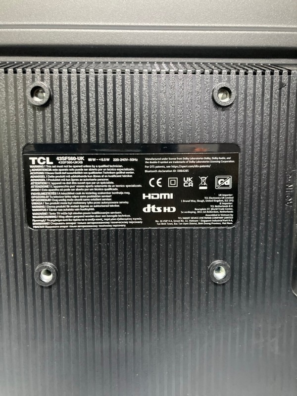 Lot 53  
            Nottingham SR1 - Collection Only 

                
TCL 43" FULL HD QLED SMART FIRE TV (2025) - 43SF560UK - ORIGINAL RRP - £179.99 - ...