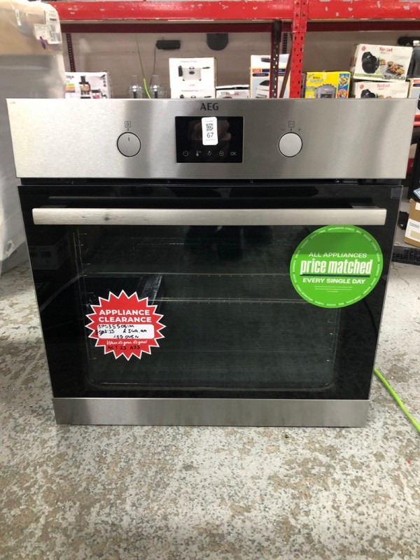 Lot 67  
            Nottingham SR1 - Delivery or Collection 

                
AEG BUILT IN SINGLE OVEN - MODEL. BPS355061M - RRP£330