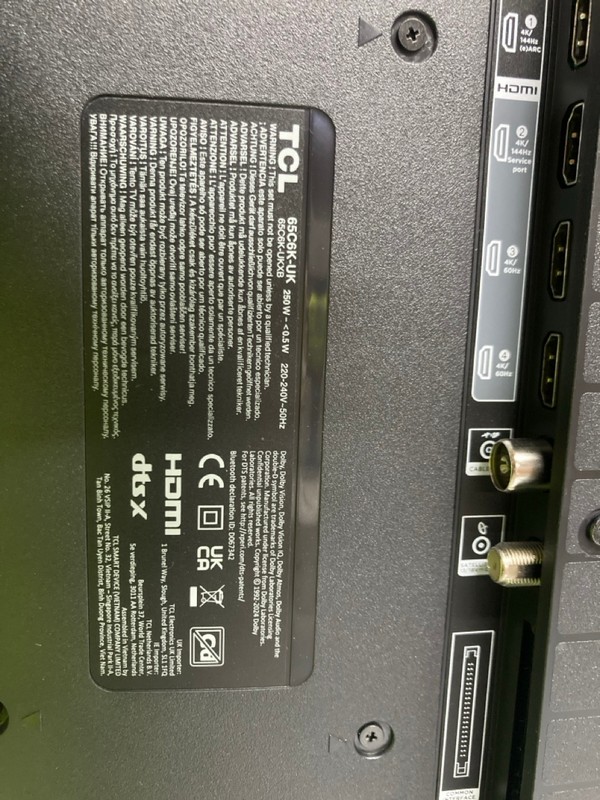 Lot 7  
            Nottingham SR1 - Collection Only 

                
TCL 65" QD-MINI LED 4K UDR TV MODEL: 65C6K-UK - ORIGINAL RRP.£479 - WITH BOX - NO... - Image 3