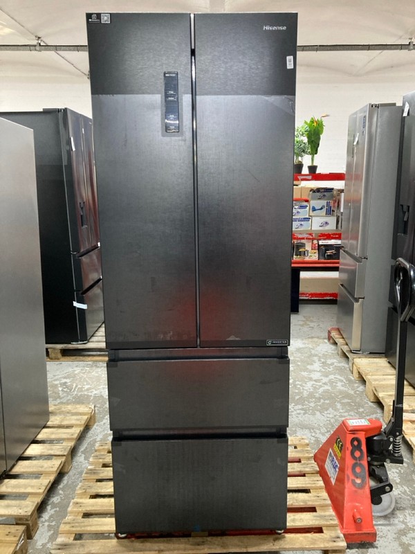 Lot 93  
            Nottingham SR1 - Delivery or Collection 

                
HISENSE AMERICAN STYLE FRIDGE FREEZER MODEL: RF632N4AFE - ORIGINAL RRP.£799