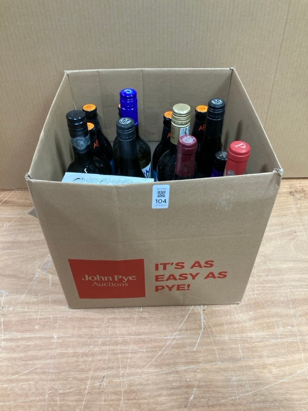 Lot 104  
            Nottingham SR8 - Collection Only 

                
QTY OF ALCOHOLIC DRINKS TO INCLUDE MERLOT- 18+ ID REQUIRED  - COLLECTION ONLY