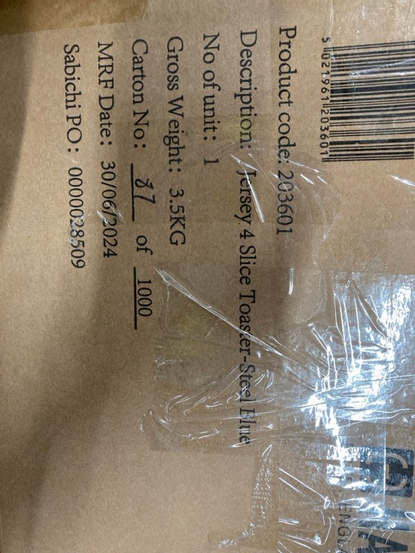 Lot 147  
            Nottingham SR8 - Delivery Or Collection 

                
HADEN JERSEY KETTLE AND 4 SLICE TOASTER STEEL BLUE