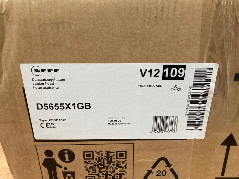 Lot 148  
            Nottingham SR8 - Delivery Or Collection 

                
NEFF COOKER HOOD MODEL: D5655X1GB
