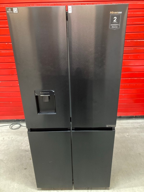Lot 14  
            Nottingham SR8 - Delivery Or Collection 

                
HISENSE AMERICAN SMART FRIDGE FREEZER. MODEL: RQ5P470SMFE. ORIGINAL RRP: £599