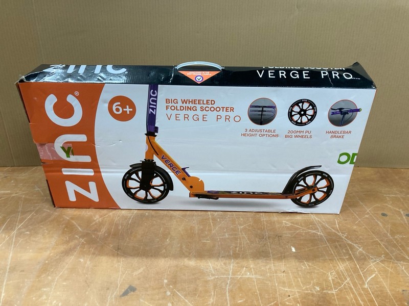 Lot 151  
            Nottingham SR8 - Delivery Or Collection 

                
ZINC BIG WHEELED FOLDING SCOOTER VERGE PRO