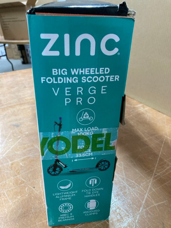 Lot 151  
            Nottingham SR8 - Delivery Or Collection 

                
ZINC BIG WHEELED FOLDING SCOOTER VERGE PRO