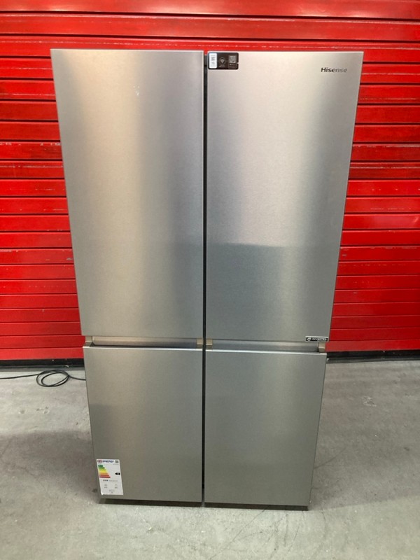 Lot 15  
            Nottingham SR8 - Delivery Or Collection 

                
HISENSE SMART FRIDGE FREEZER. STAINLESS STEEL. MODEL: RQ758N4SASE. ORIGINAL RRP: ...