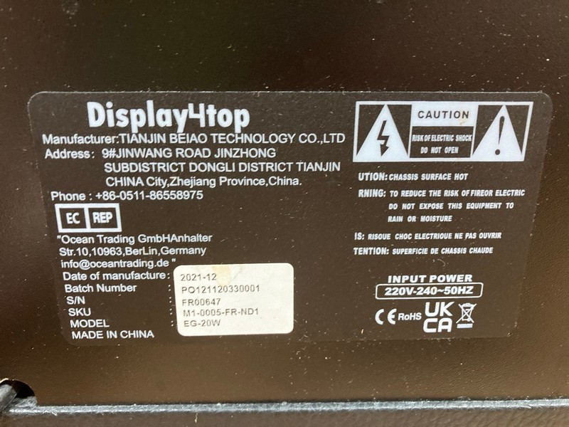 Lot 183  
            Nottingham SR8 - Delivery Or Collection 

                
DISPLAY4TOP AMP