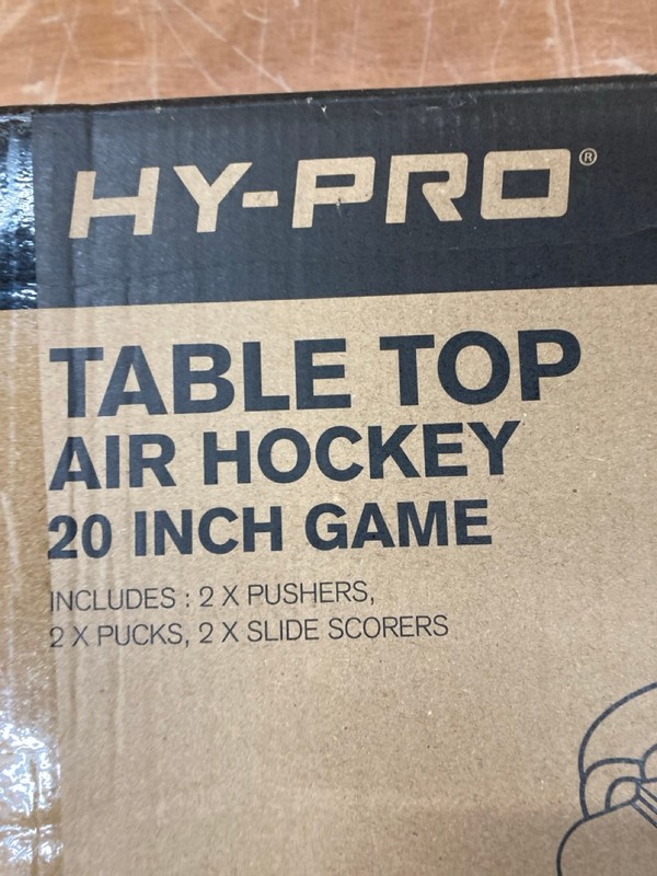 Lot 184  
            Nottingham SR8 - Delivery Or Collection 

                
HY-PRO TABLE TOP AIR HOCKEY 20INCH GAME - Image 4