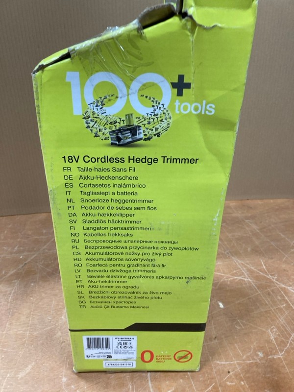 Lot 186  
            Nottingham SR8 - Delivery Or Collection 

                
RYOBI CORDLESS HEDGE TRIMMER