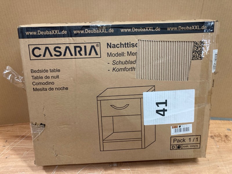 Lot 189  
            Nottingham SR8 - Delivery Or Collection 

                
CASARIA BEDSIDE TABLE