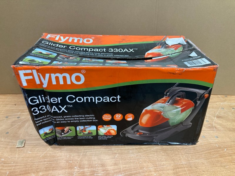 Lot 27  
            Nottingham SR8 - Delivery Or Collection 

                
FLYMO GLIDER COMPACT 330AX