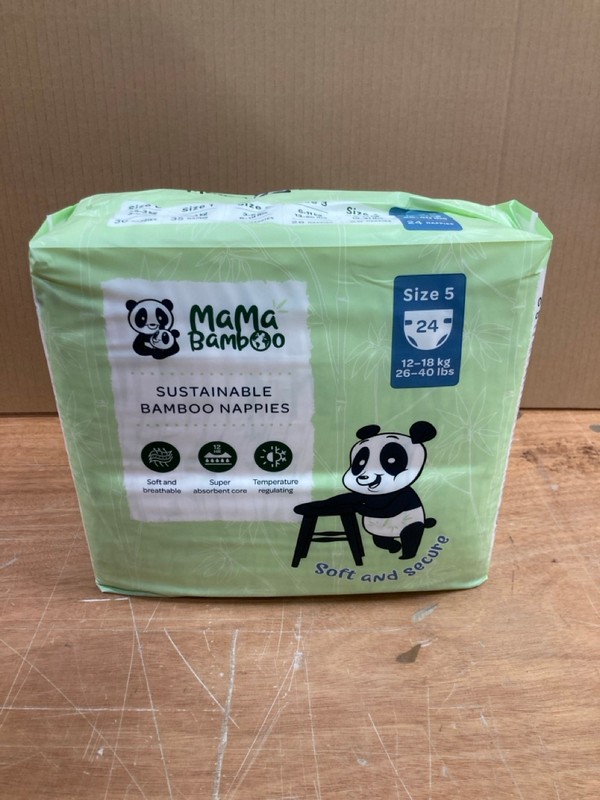Lot 30  
            Nottingham SR8 - Delivery Or Collection 

                
MAMA BAMBOO SIZE 5 NAPPIES - Image 2
