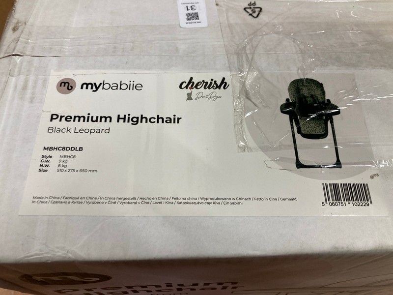 Lot 31  
            Nottingham SR8 - Delivery Or Collection 

                
MYBABIIE PREMIUM HIGHCHAIR - Image 2